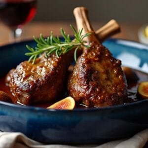 Braised Lamb Shanks With Fig and Honey recipe