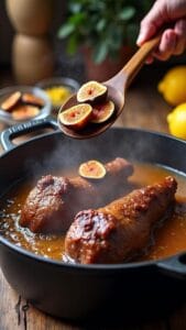 Braised Lamb Shanks With Fig And Honey recipe