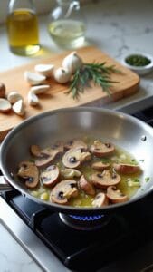 Chicken and Mushrooms in White Wine Sauce recipe