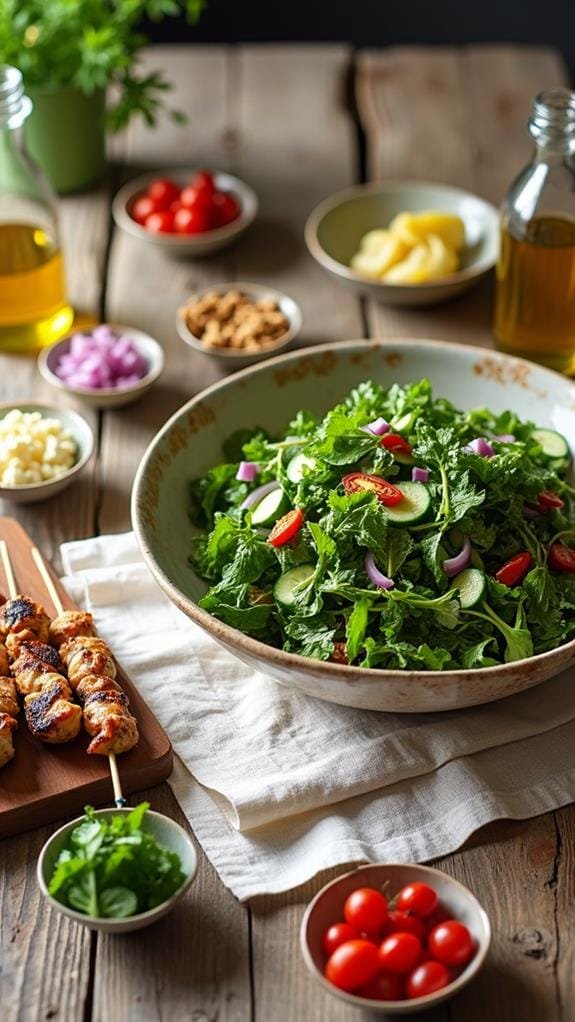 Chicken Shawarma Kebab Salad recipe