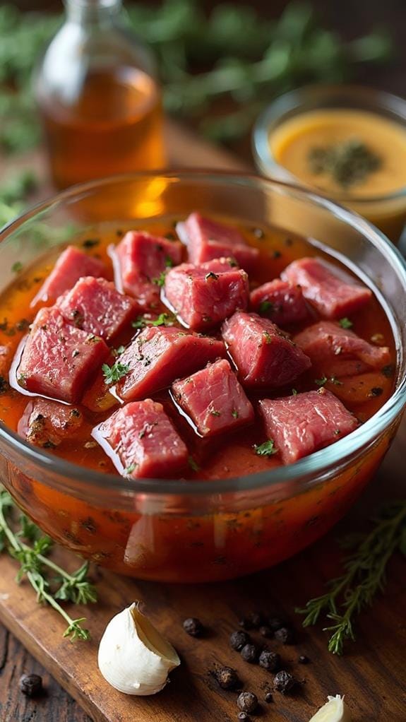 Honey Savory Beef Tips With Herb-Infused Rice