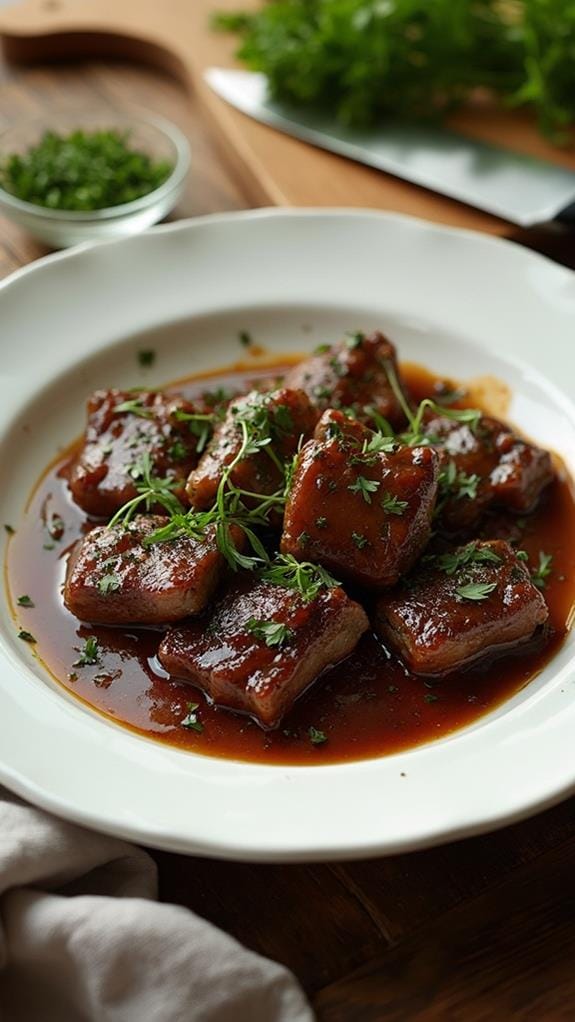 Honey Savory Beef Tips With Herb-Infused Rice