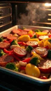 Kielbasa Veggie Sheet Pan Dinner recipe