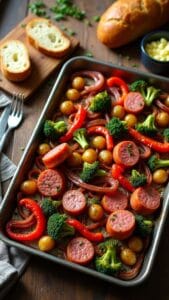 Kielbasa Veggie Sheet Pan Dinner recipe