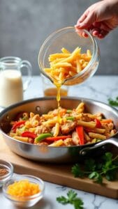 One-Pot Chicken Fajita Pasta recipe