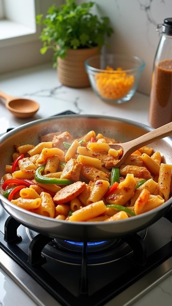 One-Pot Chicken Fajita Pasta recipe