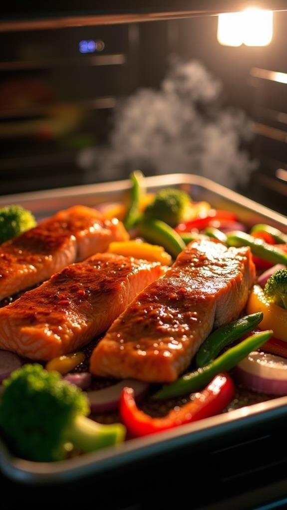 Sheet Pan Teriyaki Salmon And Vegetables