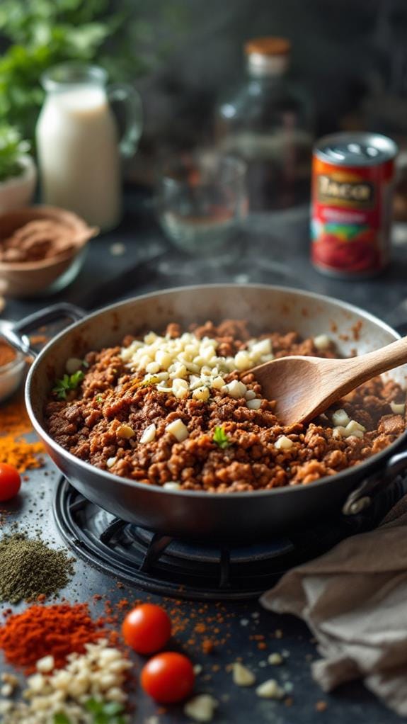 Cheesy Taco Spaghetti Bake With Crunchy Tortilla Topping recipe