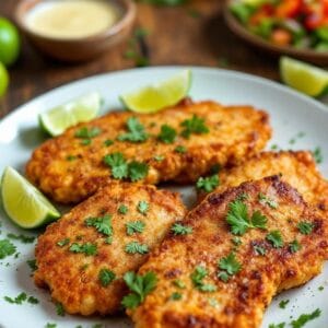 Crispy Chuleta Frita With Garlic Lime Sauce