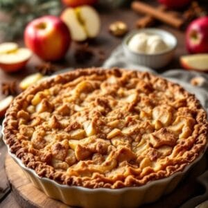 Homemade Dutch Apple Pie with Cinnamon Crumb Topping recipe