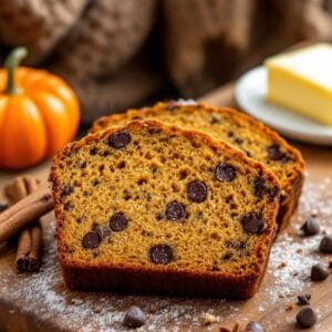 Moist Pumpkin Chocolate Chip Bread With Spices recipe