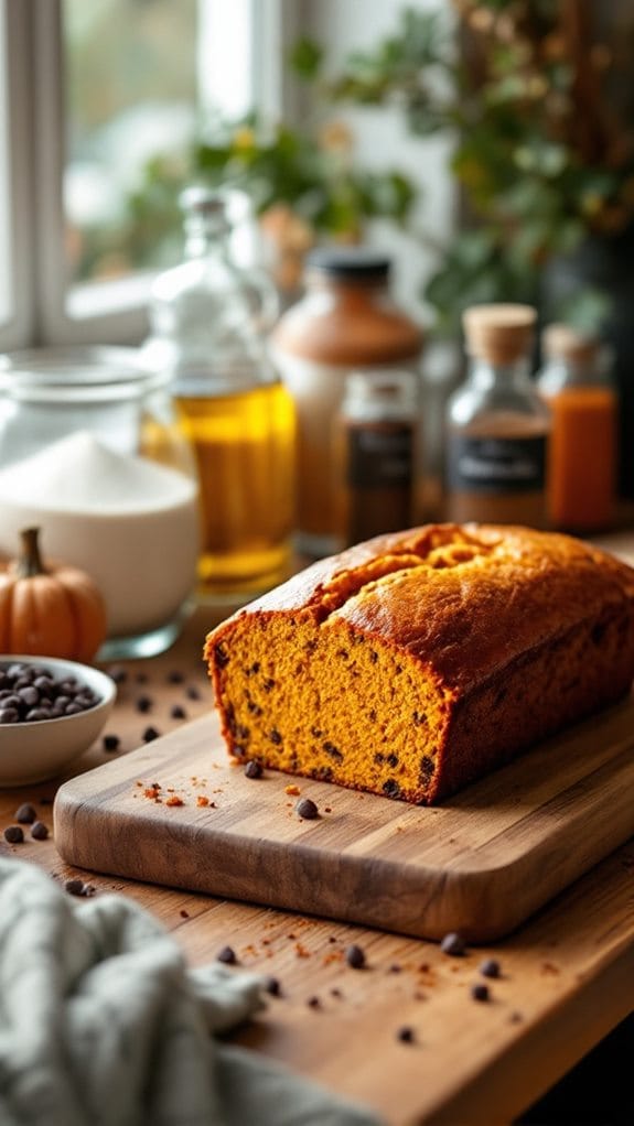 Moist Pumpkin Chocolate Chip Bread With Spices recipe