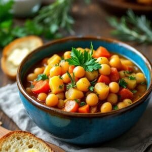 Chickpea and Potato Stew with Rosemary and Thyme recipe