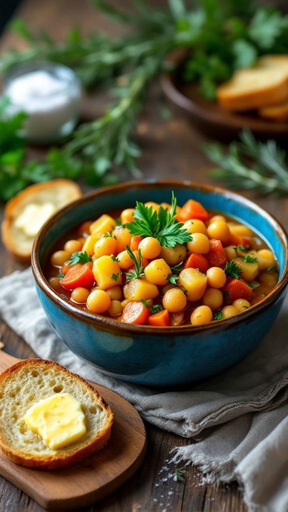 Chickpea and Potato Stew with Rosemary and Thyme recipe