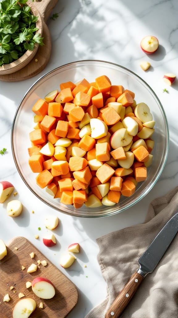 Sheet Pan Chicken With Roasted Apples and Sweet Potatoes recipe