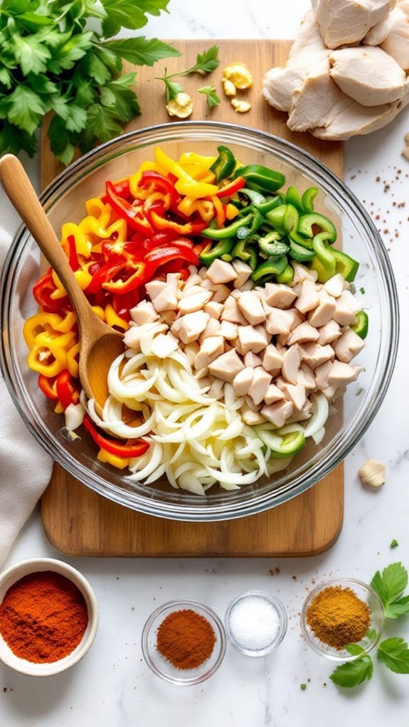 Sheet Pan Fajitas With Roasted Peppers and Onions