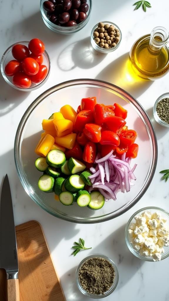 Sheet Pan Mediterranean Roasted Veggies With Feta and Olives