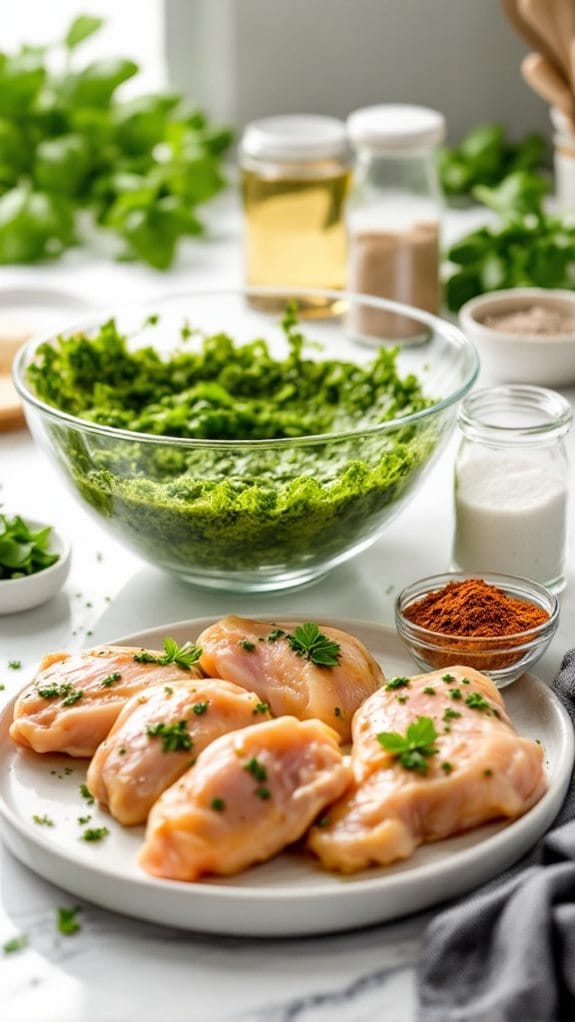 Sheet Pan Pesto Chicken With Roasted Cauliflower and Carrots