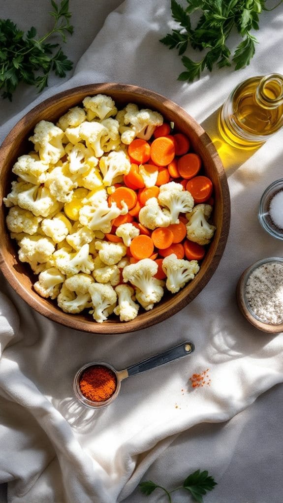 Sheet Pan Pesto Chicken With Roasted Cauliflower and Carrots