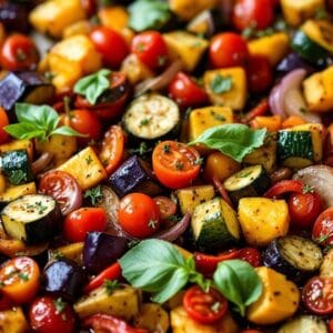 Sheet Pan Ratatouille With Fresh Herbs