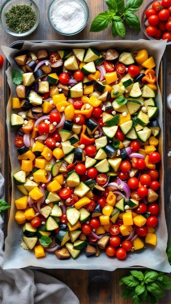 Sheet Pan Ratatouille With Fresh Herbs