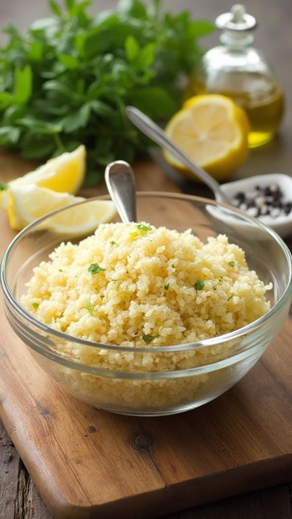 Zesty Lemon Herb Quinoa Salad With Avocado and Feta