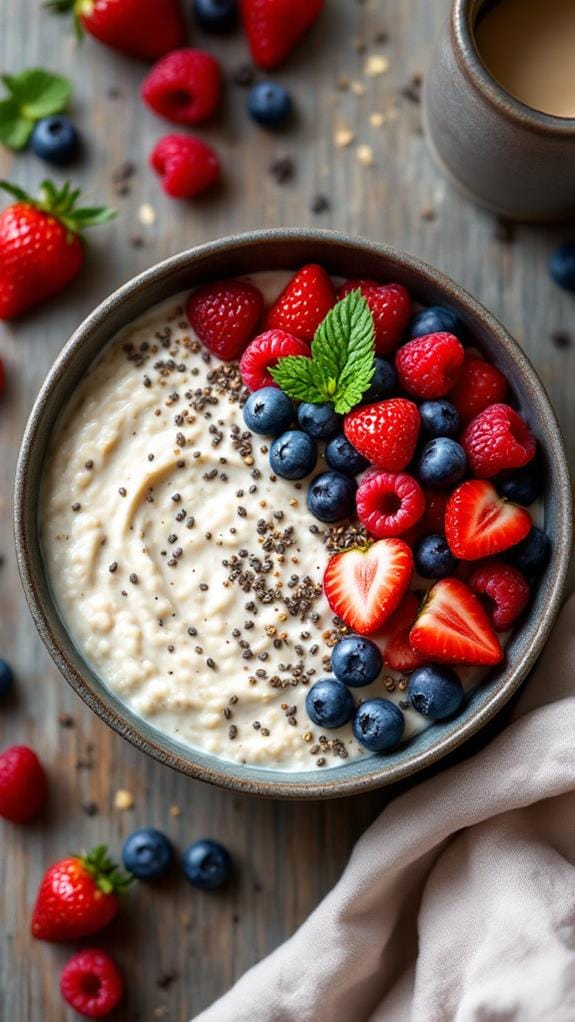 berry topped overnight oats recipe