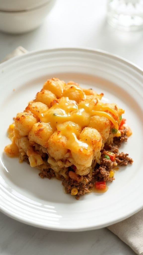 cheesy beef tater tot casserole