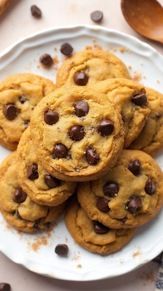 chewy pumpkin chocolate cookies