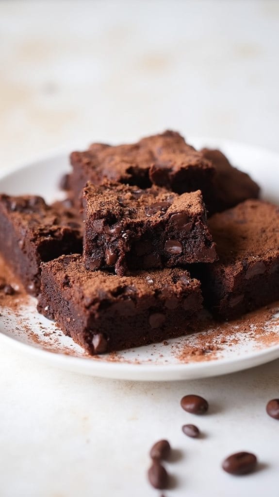 coffee enhanced sourdough brownies