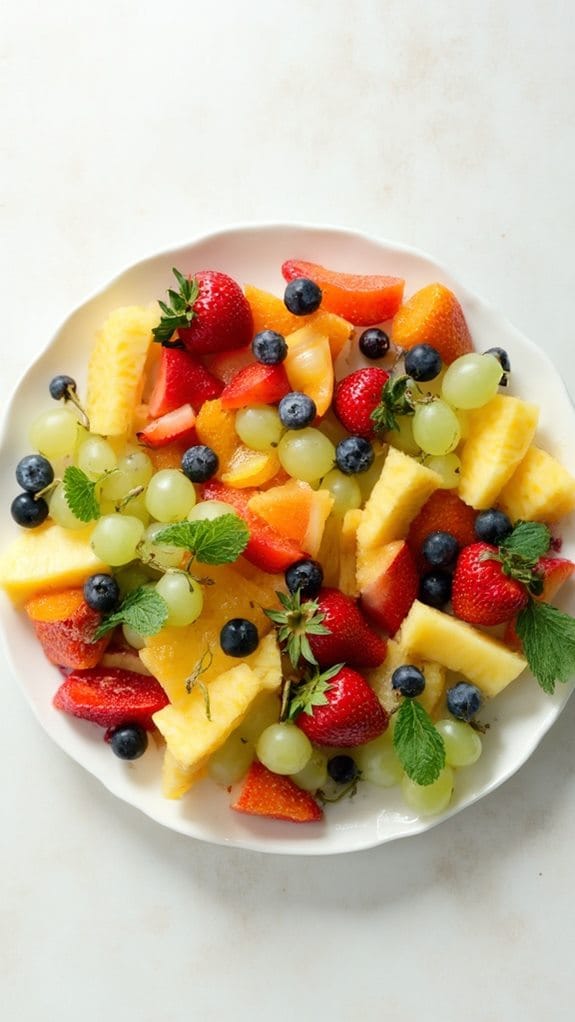 colorful holiday fruit display