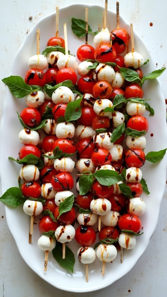 colorful holiday salad skewers