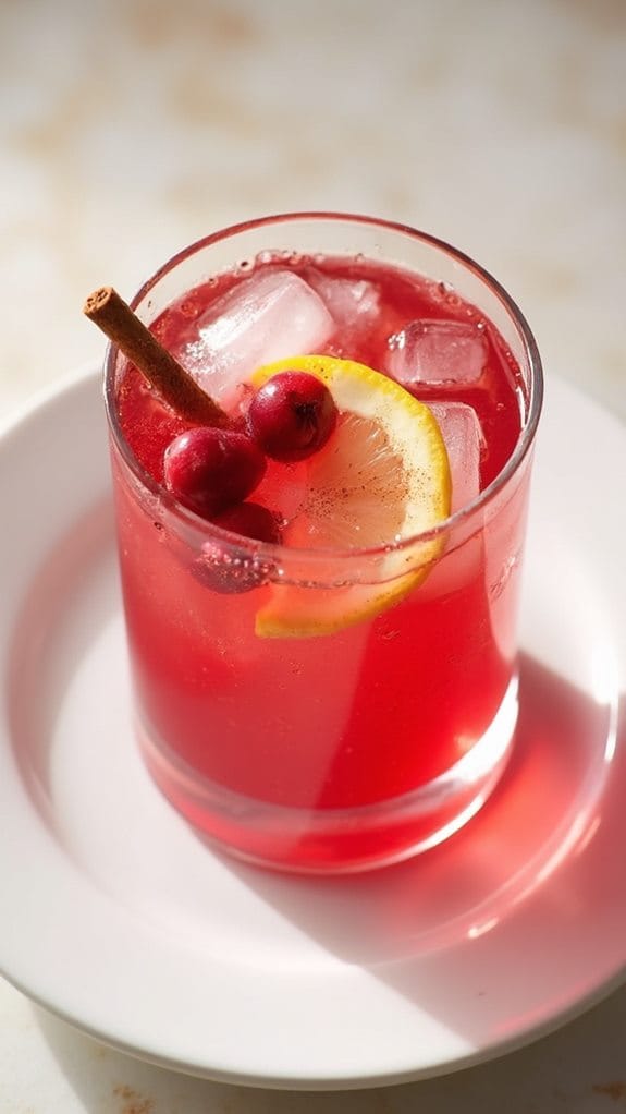 cranberry infused whiskey cocktail