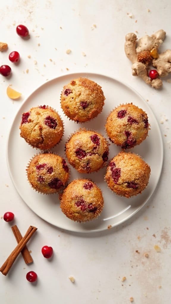 cranberry muffins with spice