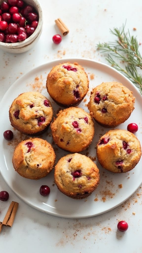 cranberry muffins with spices