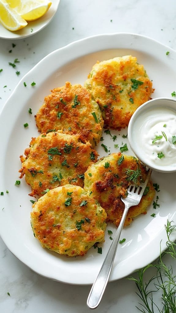 crispy zucchini vegetable patties