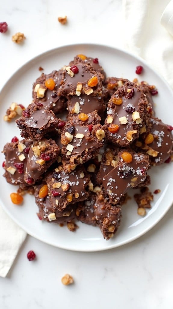 crunchy chocolate nut clusters