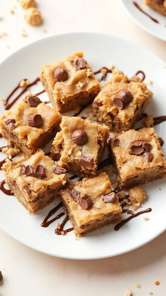 decadent dessert with peanut butter