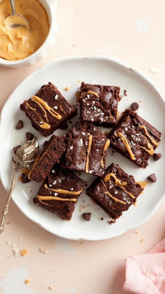 decadent peanut butter brownies