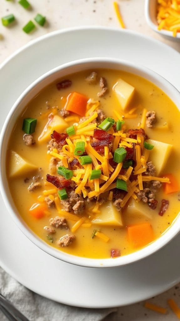 delicious bacon cheeseburger soup