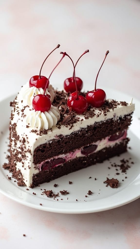 delicious chocolate cherry dessert