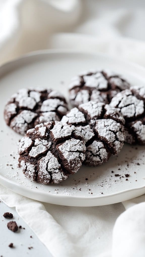 delicious chocolate crinkle cookies