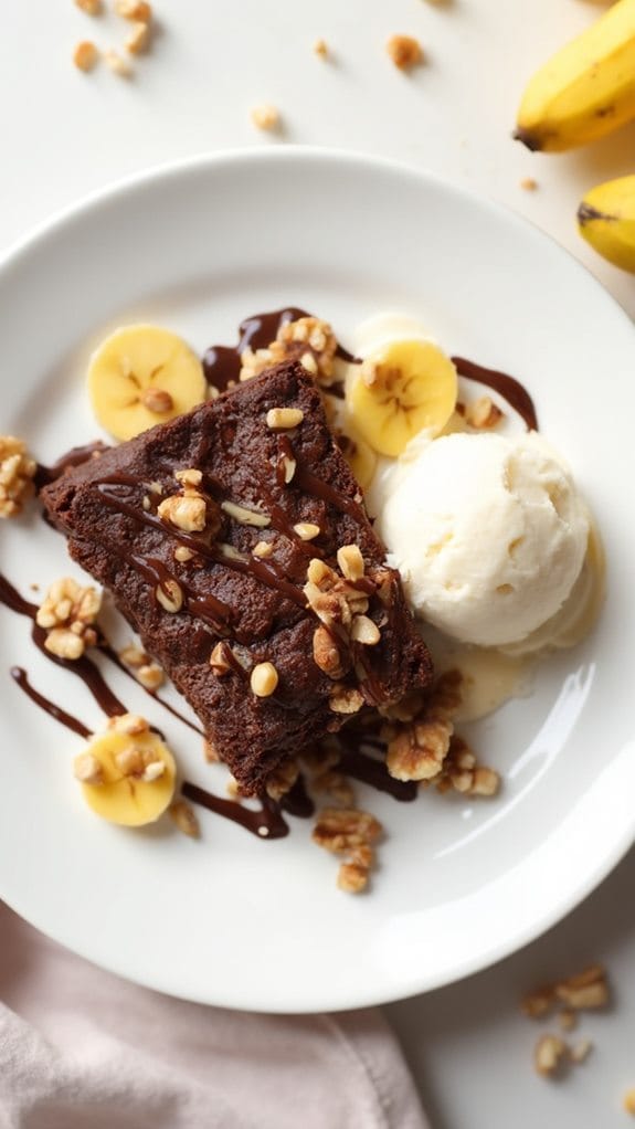 delicious nutty banana brownie