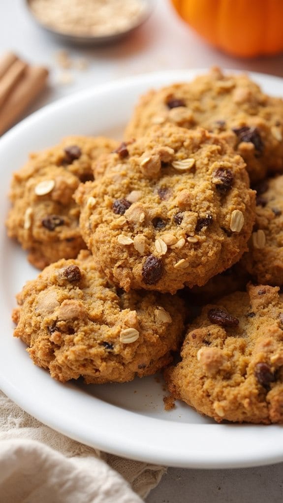 delicious pumpkin oatmeal cookies