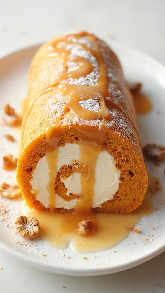 delicious pumpkin roll dessert