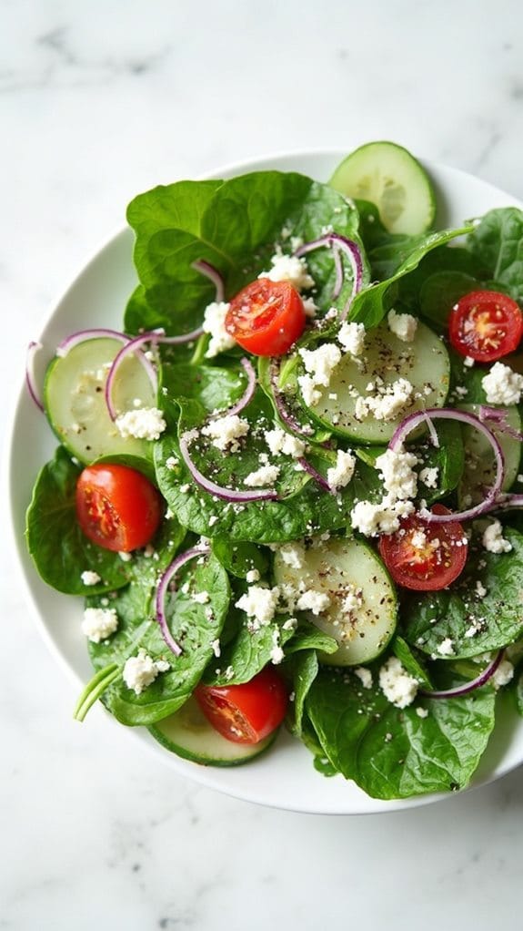 delicious spinach feta salad