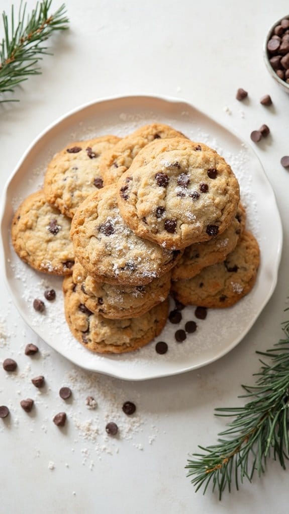 festive chocolate chip cookies