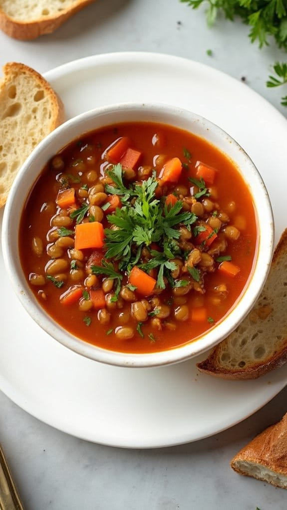 flavorful hearty lentil soup