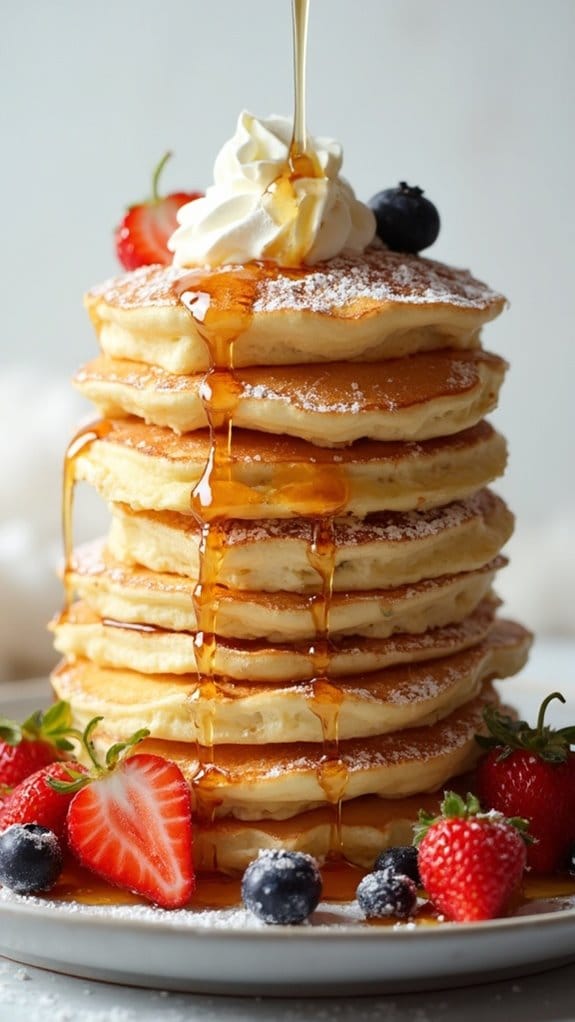 fluffy thick souffle style pancakes