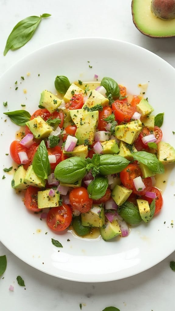 fresh avocado tomato salad